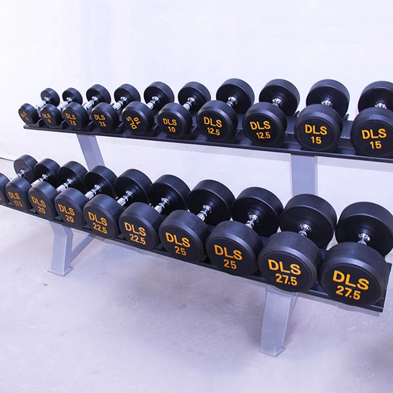 Gym Fitness Body Building Factory Wholesale Price Manufacture Weight Lifting Gym Equipment Strength Power Training Gym Dumbbell Hex Rubber Dumbbells