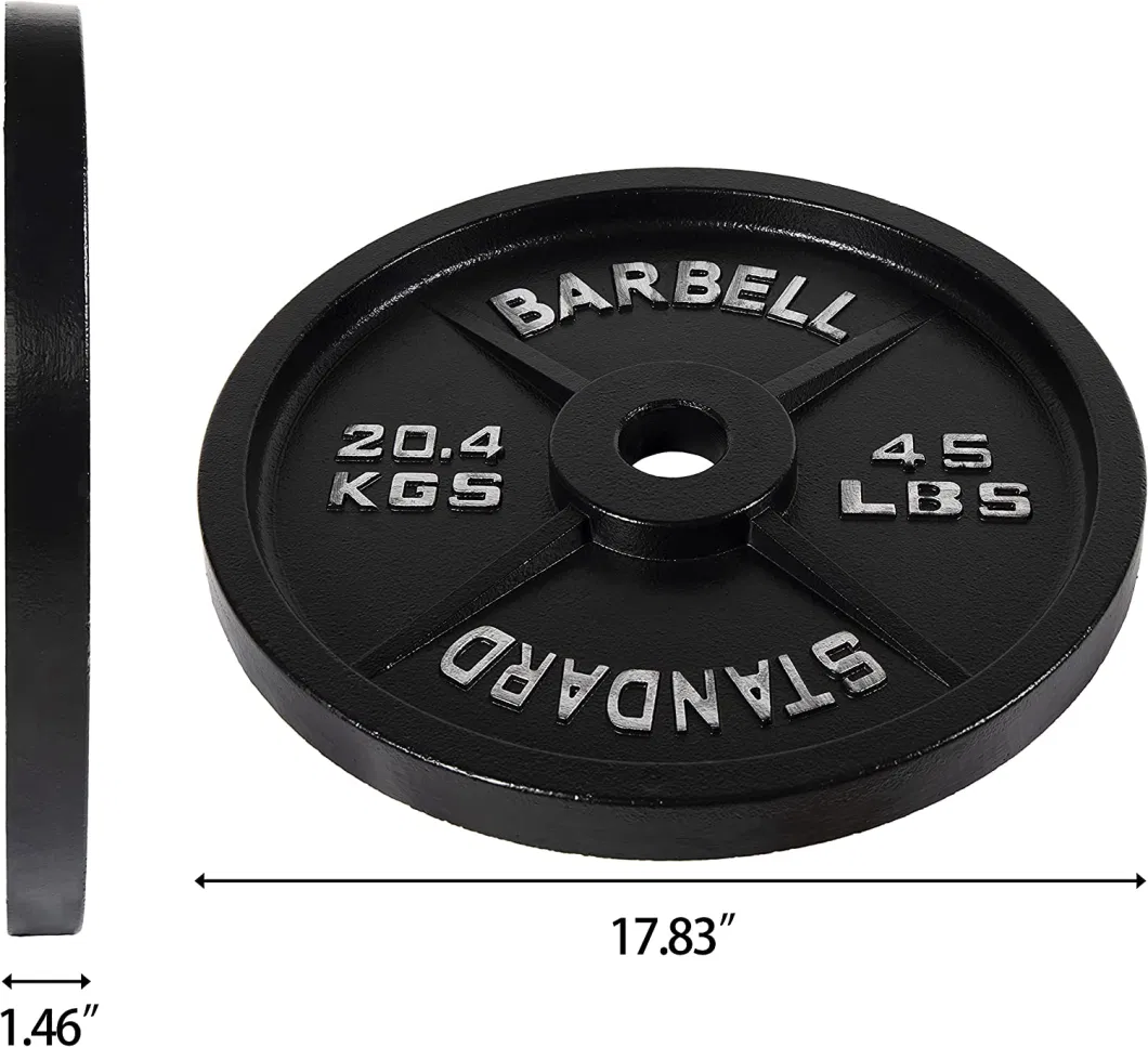 Wholes Hot Sale Gym Iron 50mm Power Pectoral Machine Barbell Strength Training Fitness Standard Plate Steel Magnetic Weight Plate Cast Iron 20kg Weight Plate