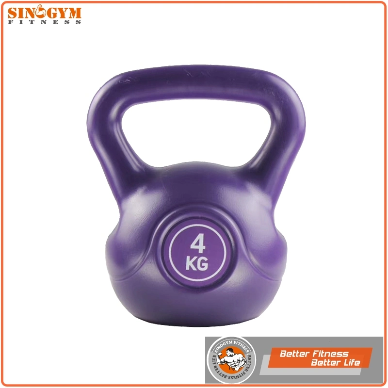 Single Color Plastic Cement Fitness Exercise Strength Training Kettlebells