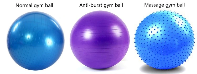 Eco-Friendly Custom Color Gym Exercise Anti Burst PVC Yoga Ball