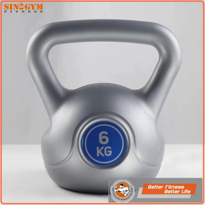 Single Color Plastic Cement Fitness Exercise Strength Training Kettlebells