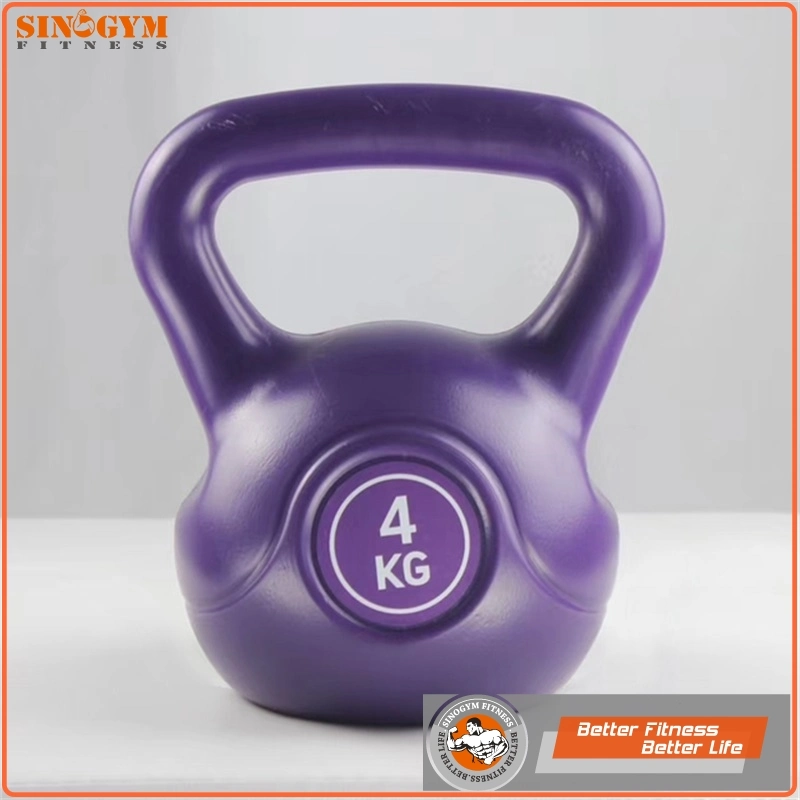 Single Color Plastic Cement Fitness Exercise Strength Training Kettlebells