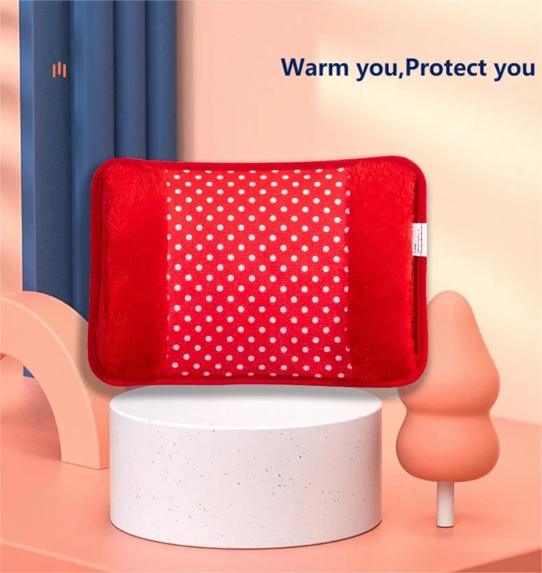 Safety and New Design Custom Rechargeable Electric Hot Water Bag Cute with Cover for Women Baby Use