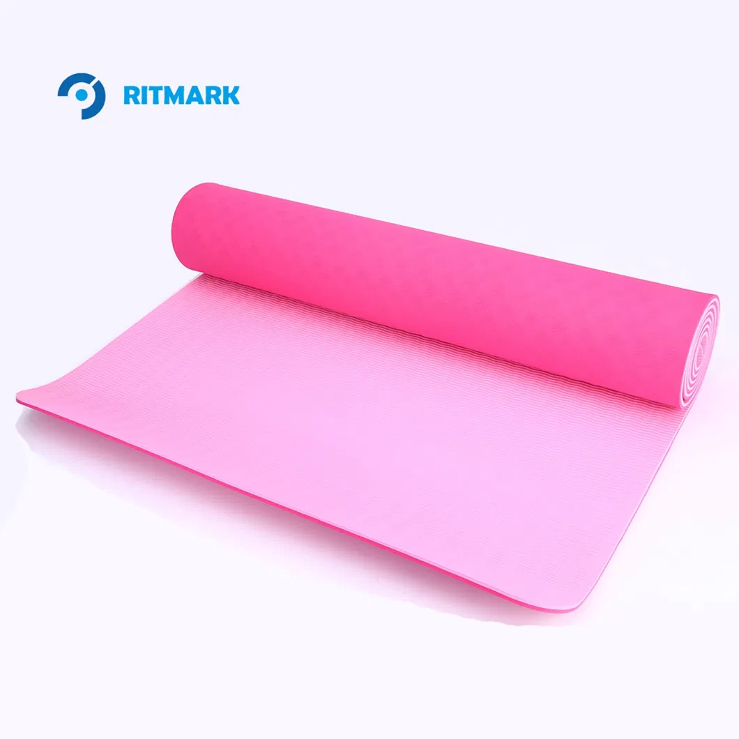 OEM High Elastic Yoga Fitness Mat Eco Friendly Custom Logo Printed PVC Yoga Mat