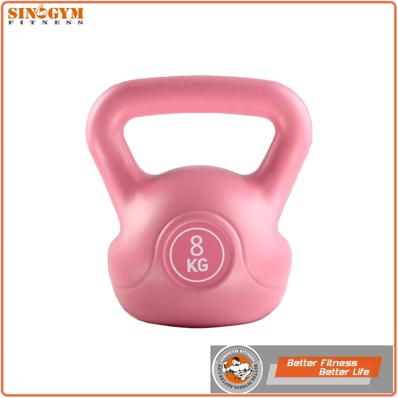 Single Color Plastic Cement Fitness Exercise Strength Training Kettlebells