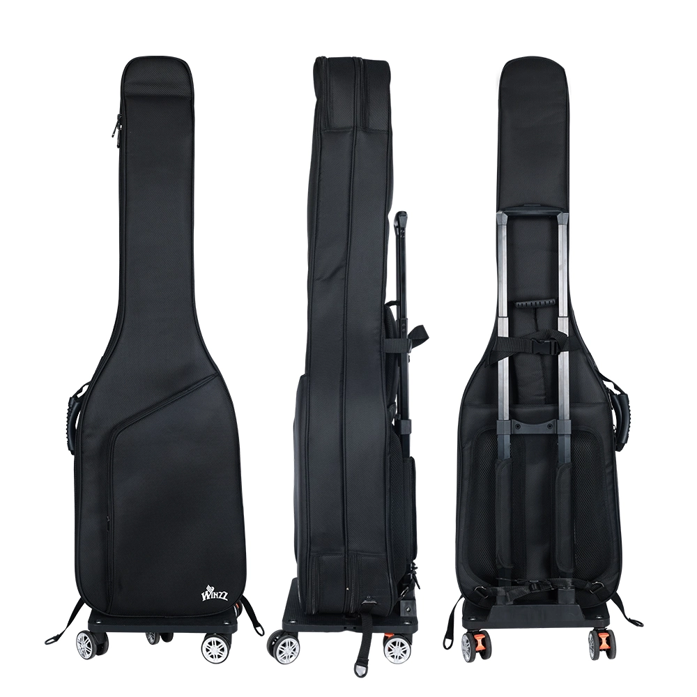 Detachable Pull Rod Custom Guitar Bass Bag 2PCS Electric Bass Guitar Bags Instrument Bags &amp; Cases (BGB16818W)