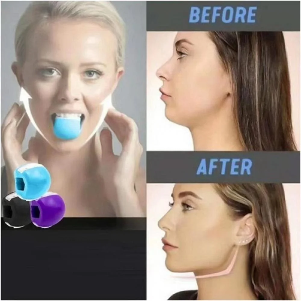 Face Lift Jaw Trainer Exerciser Facial Jaw Toner Define Jawline Neck Exercise Ball Jaw Neck Toning Fitness Ball Double Chin Eliminator Slimming Bl21130