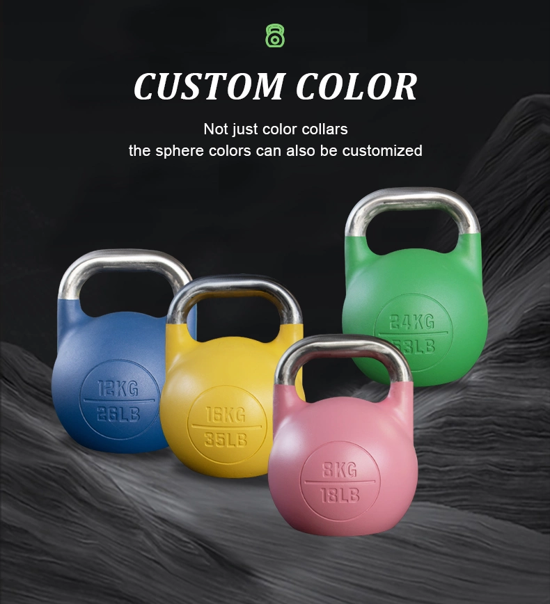 Gym Fitness Equipment Competition Weight Training Cast Iron Powder Coated Kettlebell