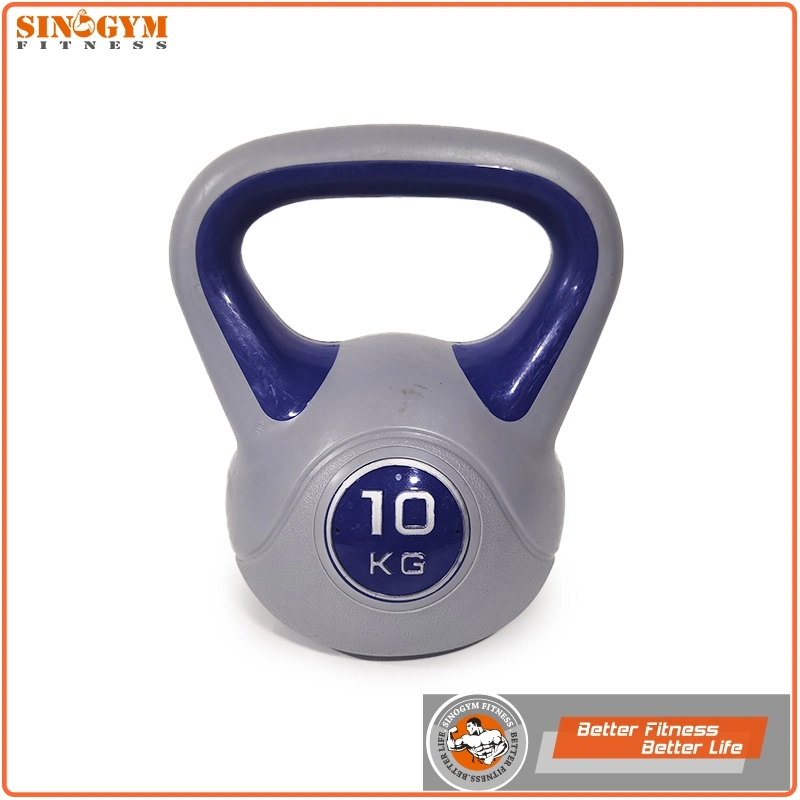 PE Plastic Vinyl Cement Weight Lifting Kettlebell