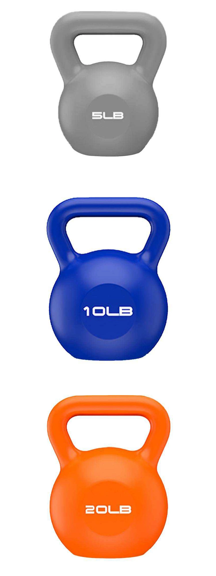 Wholesale Commercial Handle Home Gym Competition Color Bodybuilding Rubber Coated Kettlebell