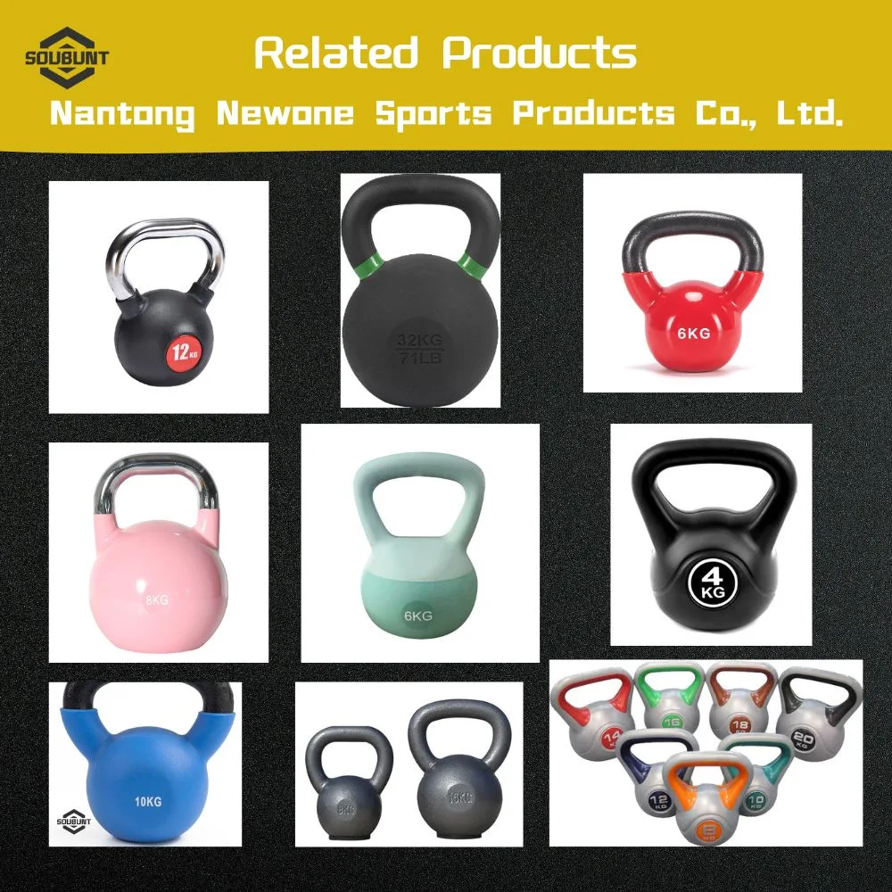 Sand-Cast Iron Kettlebell with Custom Logo Handles