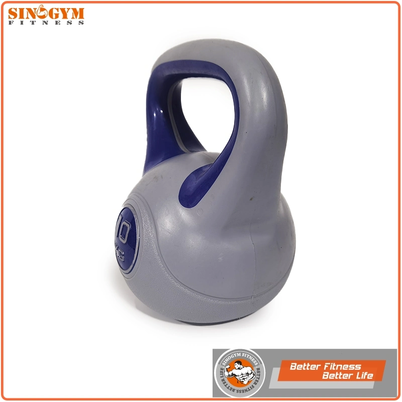 PE Plastic Vinyl Cement Weight Lifting Kettlebell