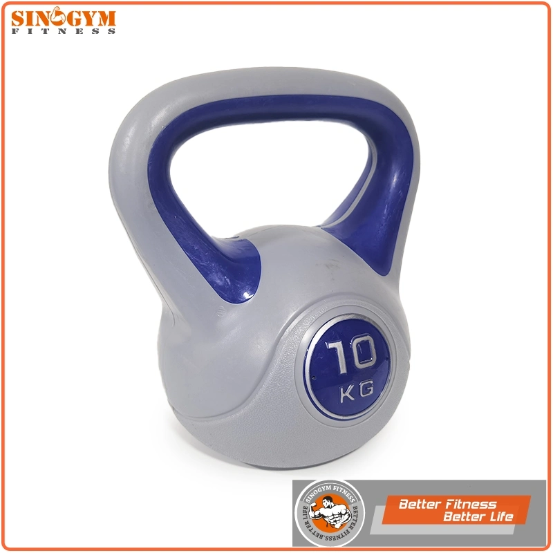 PE Plastic Vinyl Cement Weight Lifting Kettlebell