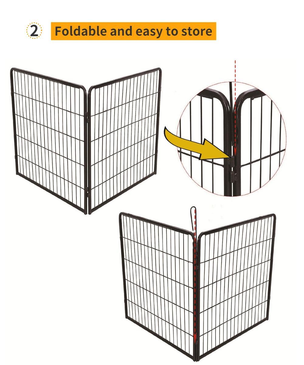 Pet Cage Supplies Outdoor Indoor Heavy Duty Foldable Pet Dog Cat Fences Kennel Cage Exercise Playpens