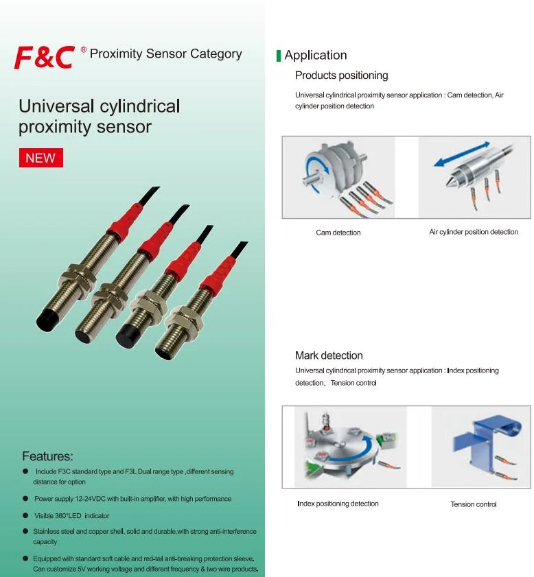 M30 10mm Shield, PNP Np, Proximity Sensor for Metal Parts Detection