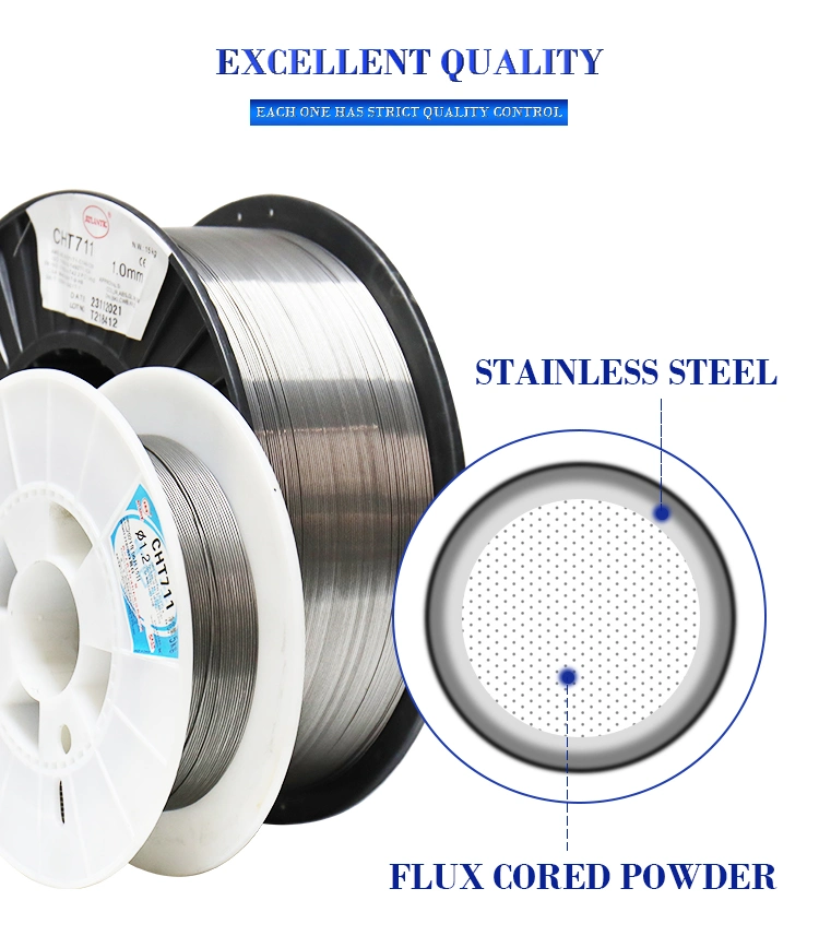 Atlantic Brand E71t1 CO2 Gas Shielded Rutile E71t-1c Flux Cored Welding Wire for Shipbuilding Carbon Steel