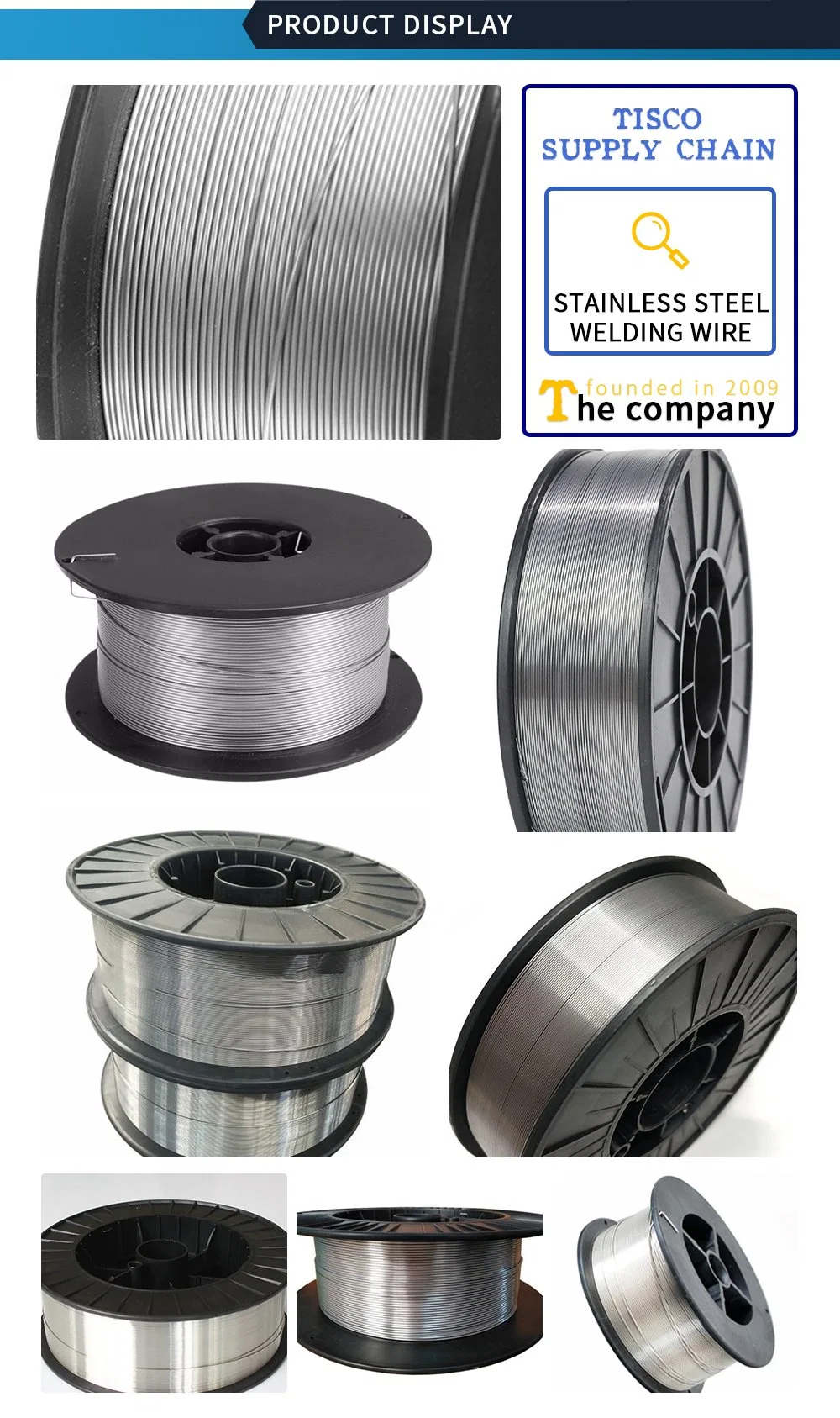 Welding Soldering Supplies Chm-309L Er309L Chm-308 Laser Aluminium Alloy CO2 Solid Stainless Steel MIG Weldig Wire