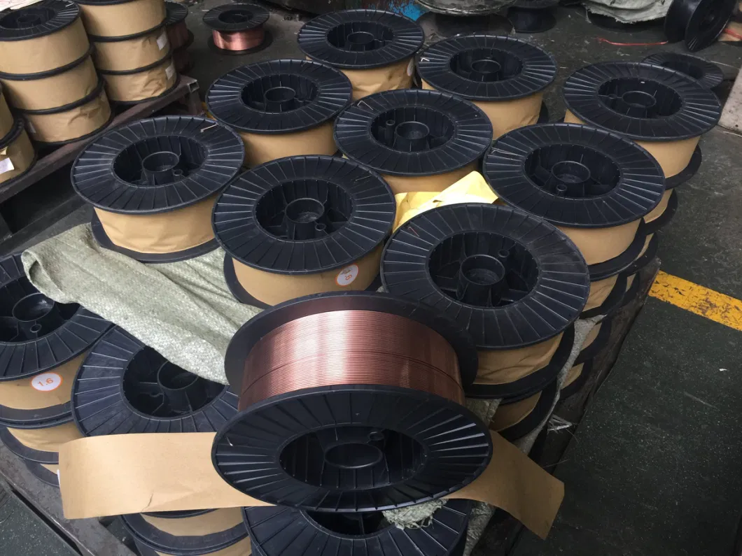 Factory Supply Solid MIG Welding Wire, Mild Steel Welding Wire Er70s-6 0.8mm 1kg Spool for All Position Gas Welding