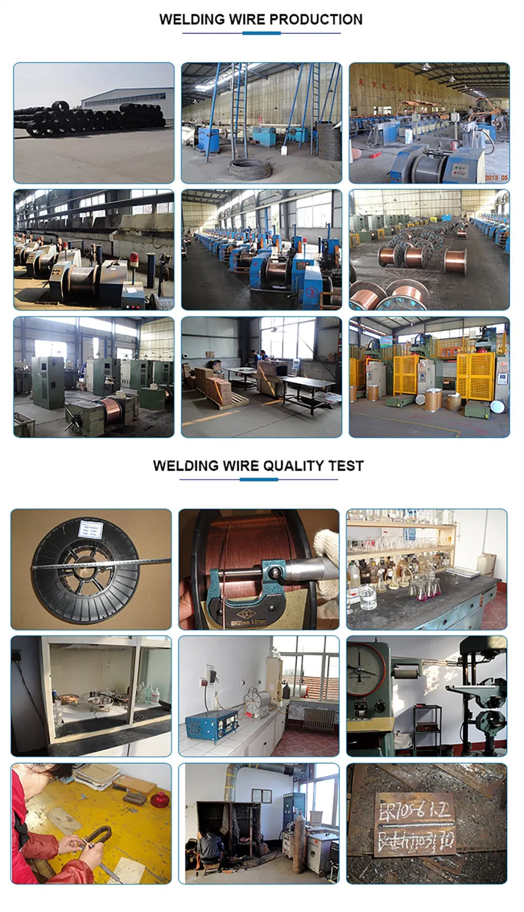 OEM ODM Factory Price High Tensile Strength Mild Steel Aws A5 18-5 0.8mm MIG Welding Wire Er70s-6 0.8mm 1.0m 1.2mm