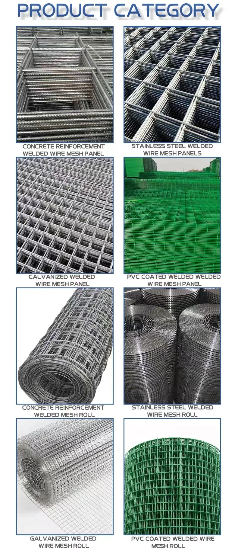 Welding Welded Mesh Fence PVC Coated Welded Wire Mesh for Building Fence