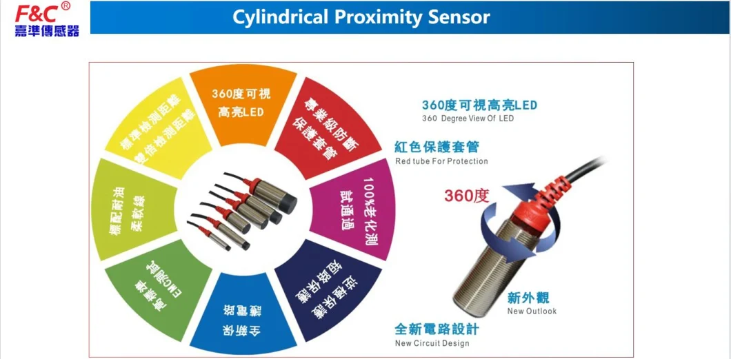 M30 10mm Shield, PNP Np, Proximity Sensor for Metal Parts Detection