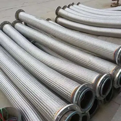 Manufacturer Corrosion Resistant Stainless Steel Flange Metal Hose Bellow Wire PTFE Lined Flexible Flanged Braided Metal Hose