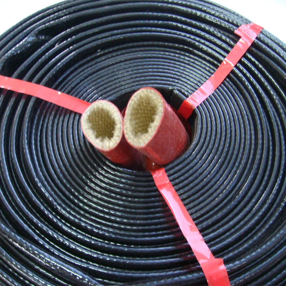 Silicone Coated Fiberglass Vulcan Fire Sleeve Fire Braid Flame Shield