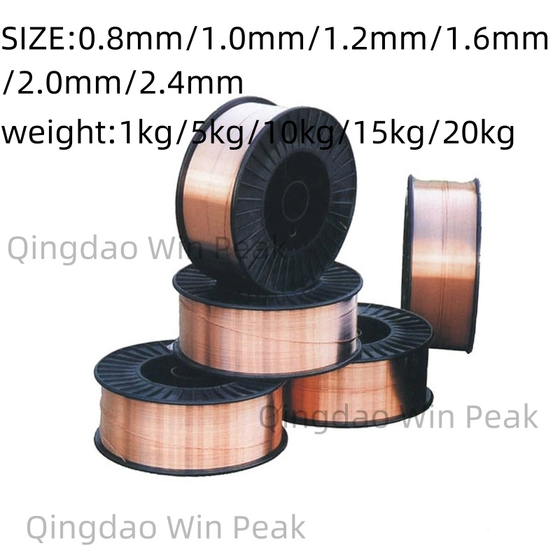 Factory Direct Sales Welding Wire MIG CO2 Gas Shielded Welding Wire Copper Plated Er70s-6 Welding Wire