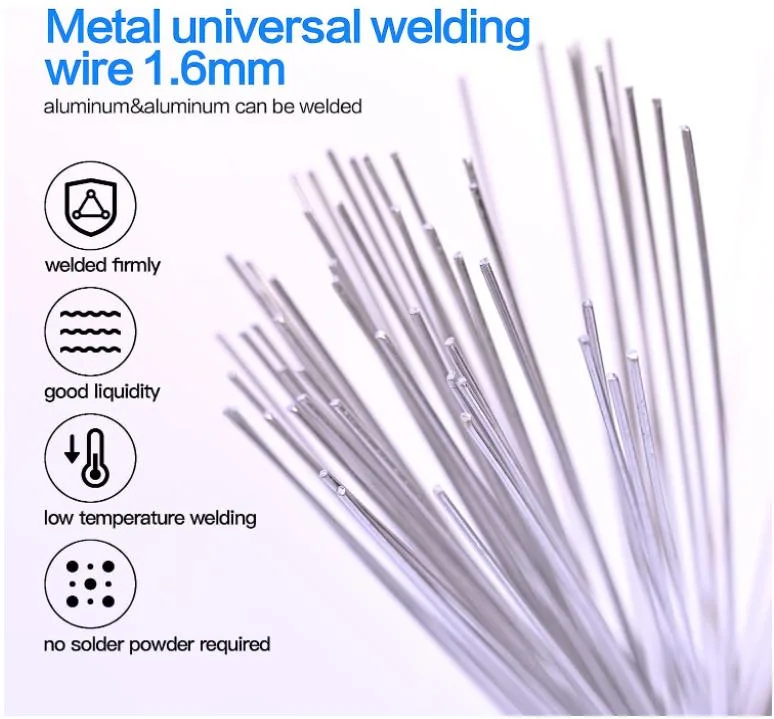 Metal Universal Welding Wire Easy to Use Aluminum Flux Core Welding Wire, Solution Welding Flux-Cored Rods No Flux Required, Super Low Melting Point Wire