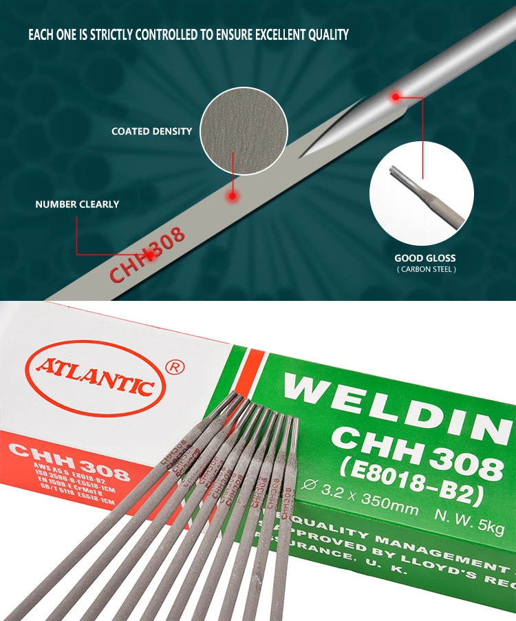 Welding Electrode E8018-B2 Atlantic Welding Consumables for Boiler High Pressure Vessels