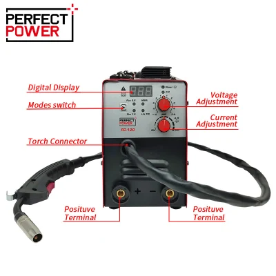 Soldadora TIG Inverter FC-120 Máquinas de soldadura de alambre sin gas 1kg carrete de alambre otra máquina de soldadura portátil para soldadores de arco