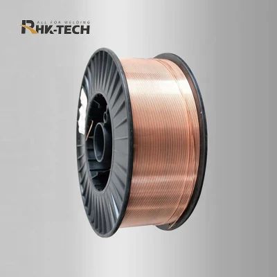 Acero suave de alta calidad Cobre Coated 0,8mm 1,0mm 1,2mm 1,6mm 250kg tambor SG2 ER70S-6 CO2 alambre de soldadura MIG
