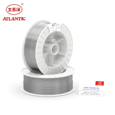 Atlantic Er316 1.2mm cable sólido de alambre MIG 98% Ar Plus 2% de CO2 de gas protegido