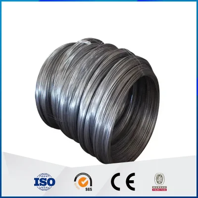 Cable negro/cable negro de gran dureza/cable de hierro/cable de refuerzo/cable redondo liso/cable de clavos Para producción de clavos y mallas en stock