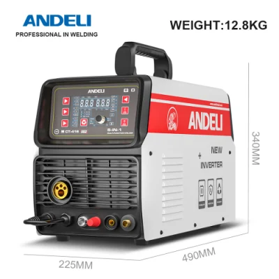 Máquina de soldadura Semi-automática Andeli 110V/220V MCT-416 MIG TIG MMA Cut Soldadora multifuncional soldadora MIG de soldadura sin gas 4 en 1