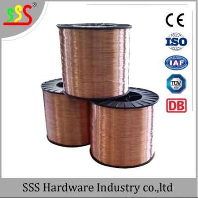 0.6/0.7/0.8mm cable de soldadura para la bobina clavos