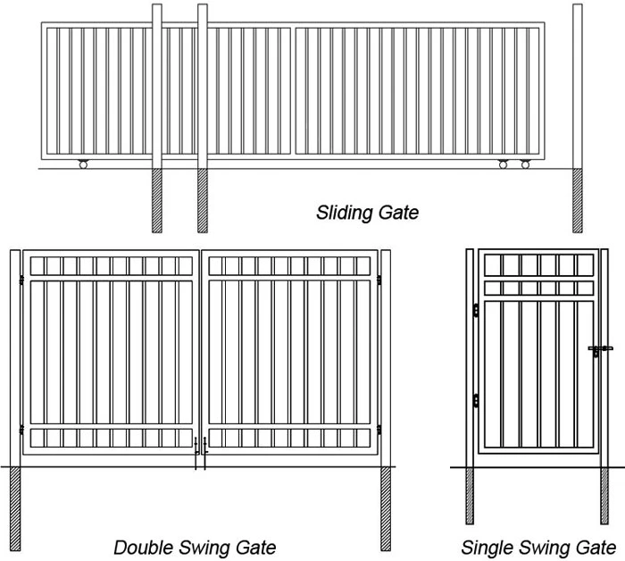 5-8FT Wire Mesh Fencing Galvanized Material Outdoor Steel Wrought Iron Fence