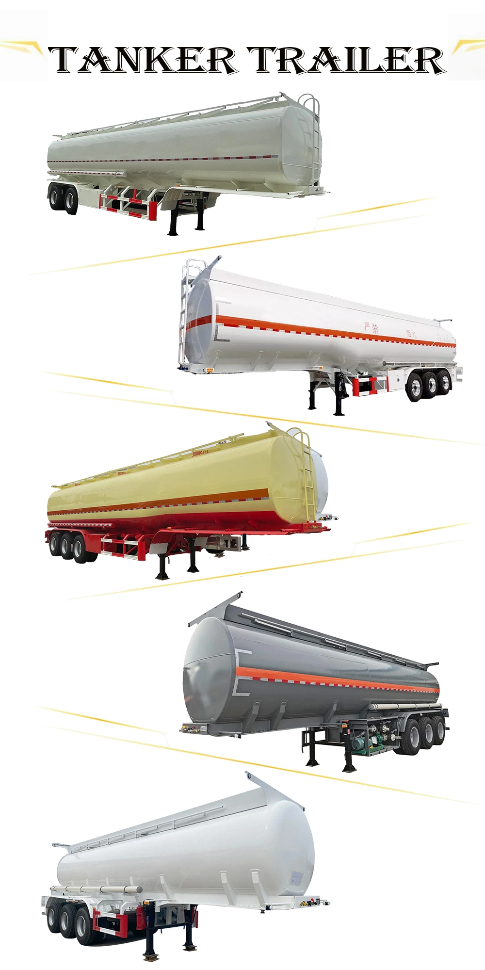 3 Axles Truck Stainless Steel Sulfuric Acid Tank Semi Trailer