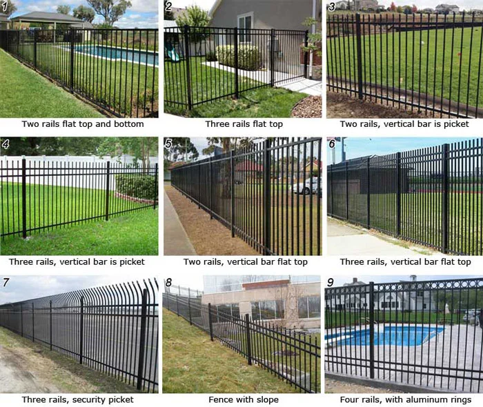 5-8FT Wire Mesh Fencing Galvanized Material Outdoor Steel Wrought Iron Fence