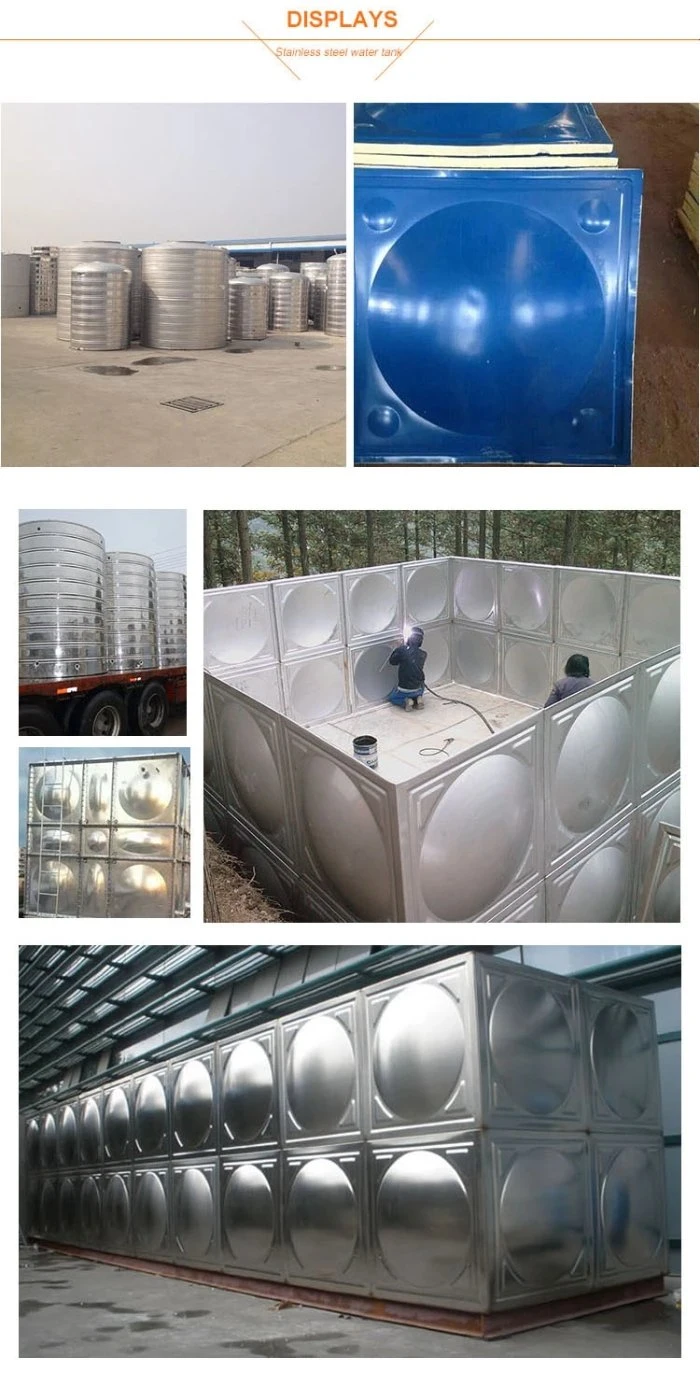 Ss Drinking Water Storage Tank, Modular Sectional Square Rectangular Stainless Steel 304 316 Water Tank Food Grade