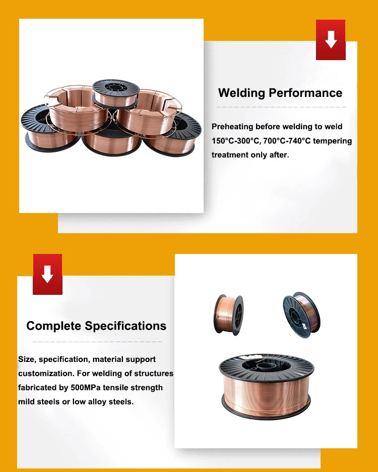 Rhk Welding Wire Factory CE Mild Steel Copper 0.8mm-1.6mm CO2 Gas Protection Sg2 MIG Er70s-6 Welding Wire 1.2mm