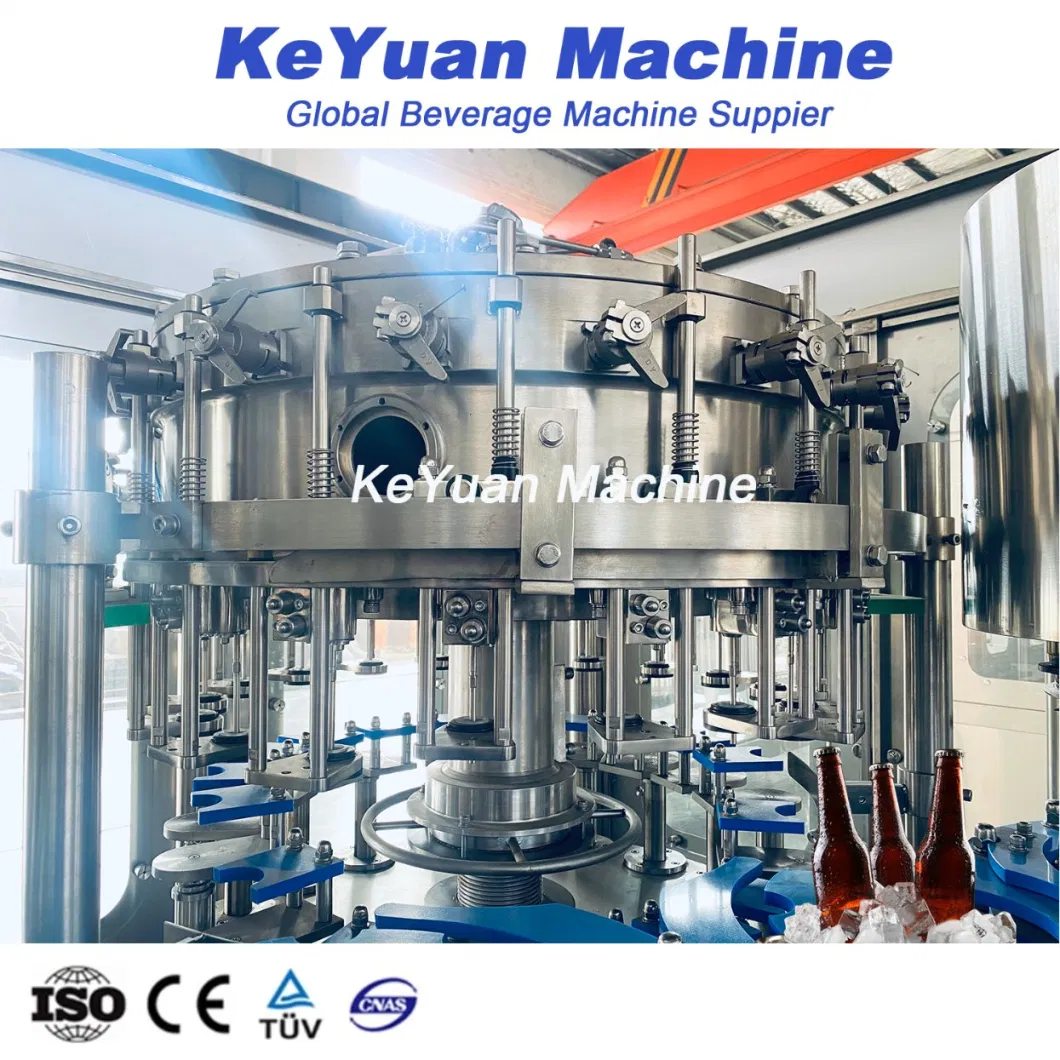 Keyuan Fully Automatic 4000bph Stainless Steel Glass Bottle Beer Filling Machine Bottling Line Equipment Price