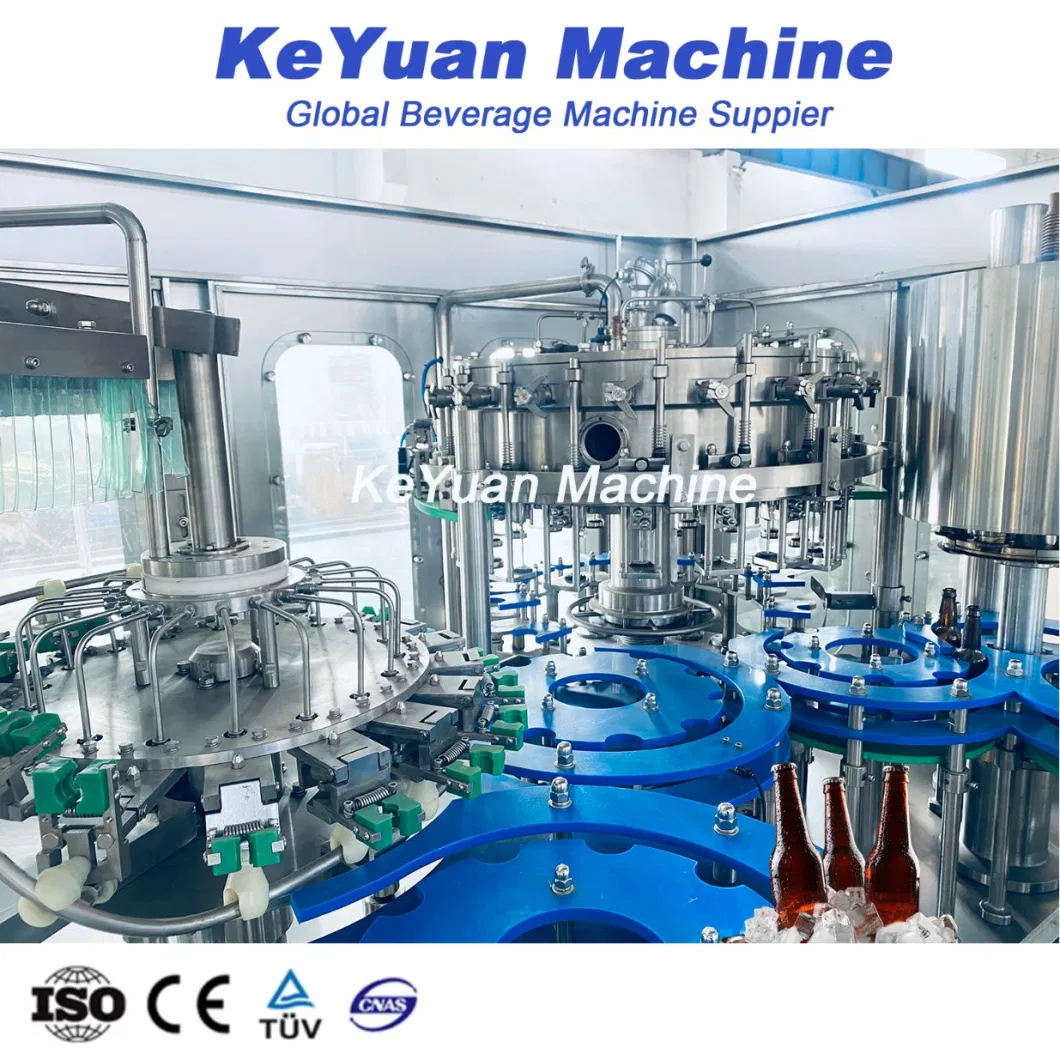 Keyuan Fully Automatic 4000bph Stainless Steel Glass Bottle Beer Filling Machine Bottling Line Equipment Price