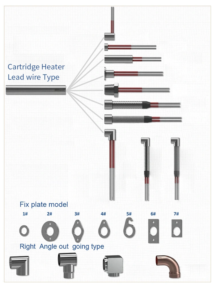 Industrial Customized High Density Stainless Steel Resistance Tube Rod Pencil Heater Cartridge Heater Hot Rod Air Heating Element for Die Mold Heating