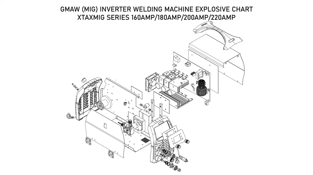 Xtramig 200 AMP Smart Synergy Flux Core Arc Welding Inverter MMA TIG Mag MIG Welder for Stainless Steel