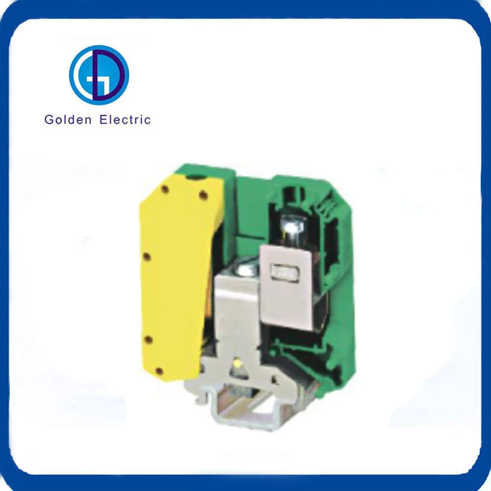 Universal 24-12AWG 600V 20A DIN Screw Cage Mounted Terminal UK 3n Feed Through Clamp Terminal Blocks