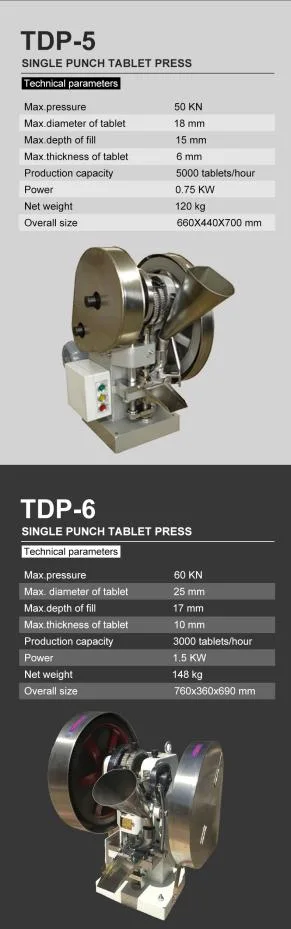 High-Speed Calcium Milk Tablet Production Machine Tdp-1.5 with Stainless Steel Body