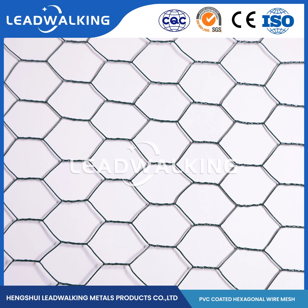 Leadwalking Mild Steel Wire Material PVC Coated 36 X 150 Poultry Netting Manufacturing China 4 Inch Mesh Coated Hexagonal Galvanized Iron Wire Mesh