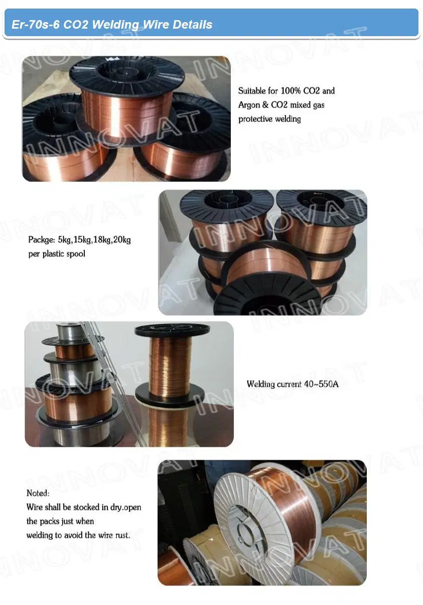 Er-70s-6 CO2 Copper Welding Wire/0.6mm 0.8mm 0.9mm 1mm 1.2mm CO2 Welding Wire Copper Welding Wire