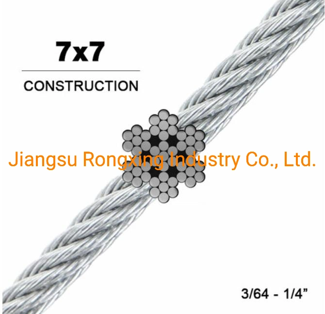 1/16&quot; 7X7 Galvanized Wire Rope Aircraft Cable 250&prime; Reel